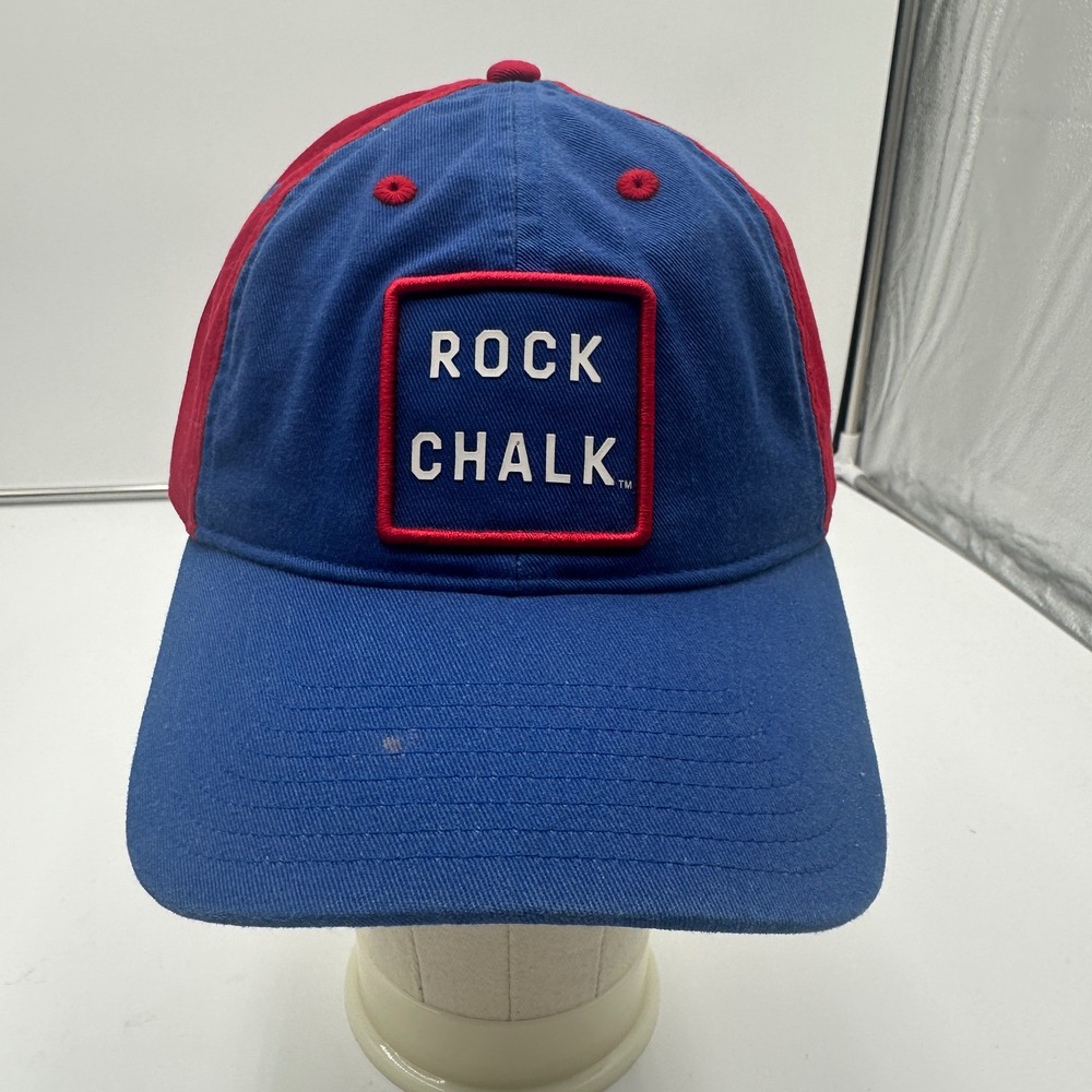 Adidas Kansas Jayhawks Rock Chalk Adjustable Twill Baseball Cap One Size